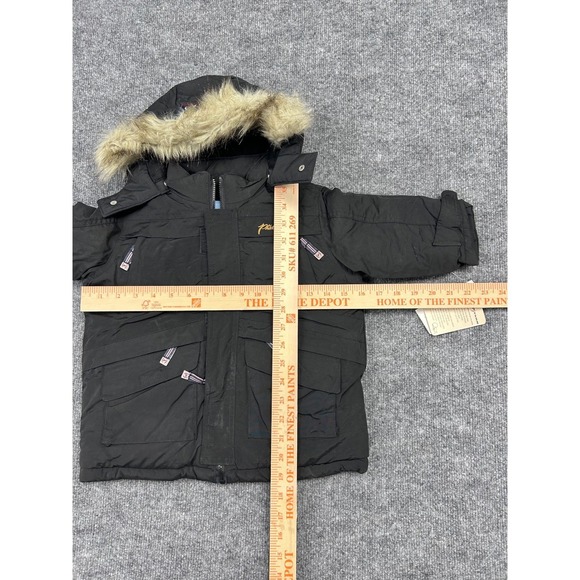 Phat Farm Vintage Black Hooded Fur Trimmed Parka Jacket‎ Toddler Boys 12-18 Mo - Picture 10 of 10